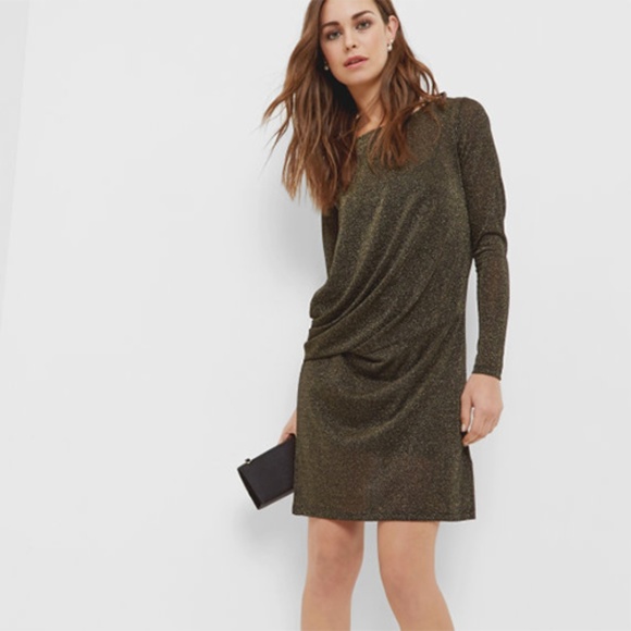 ted baker glitter dress Mixed Sequin Long Sleeve Midi Dress | Jadeaa